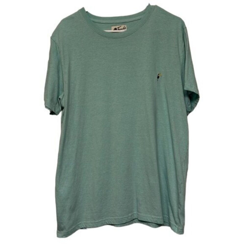 Trunks Surf & Swim Basic Teal Turquoise Shirt Embroidered Logo Iconic Size Large